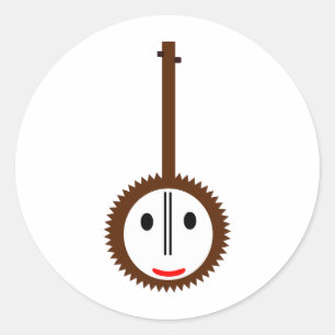 Sticker Rond Joyeux Banjo
