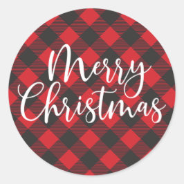 Sticker Rond Joyeux Buffalo de Noël débarqué