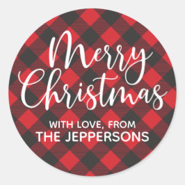 Sticker Rond Joyeux Buffalo de Noël débarqué