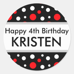 Sticker Rond Joyeux chasseur d'anniversaire