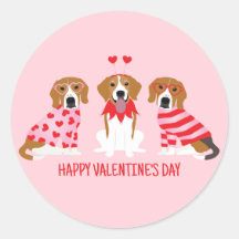 Joyeux Chiens Beagles de la fête des Valentines