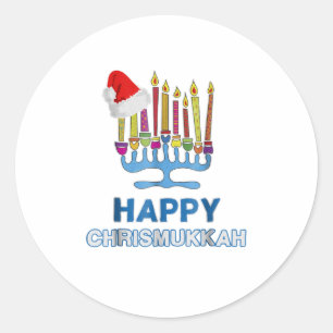 Sticker Rond Joyeux Chris Mukkah Chemise Hanoukka Tee Chanuka