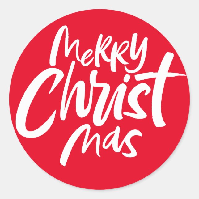 Sticker Rond Joyeux Christ Mas chrétien Noël religieux (Devant)