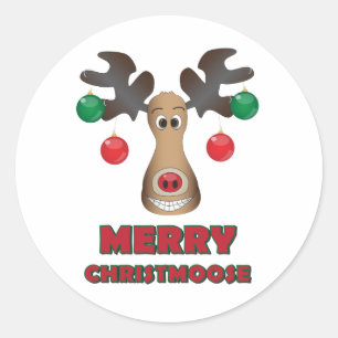 Sticker Rond Joyeux Christmoose !
