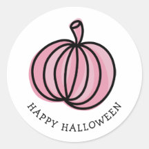 Joyeux Citrouille rose d'Halloween