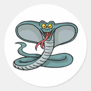 Sticker Rond Joyeux Cobra