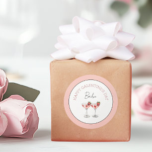 Sticker Rond Joyeux cocktails de fraises pour bébés à la Saint-