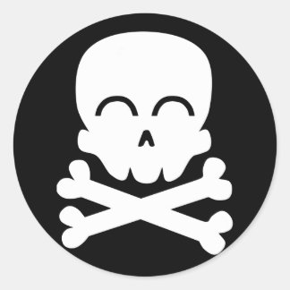 Sticker Rond Joyeux crâne