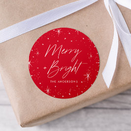 Sticker Rond Joyeux et brillants jours fériés