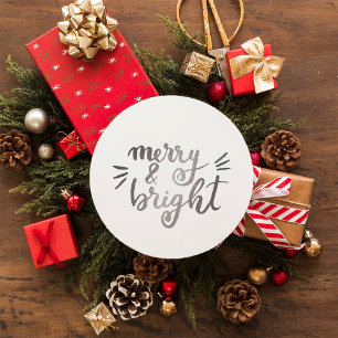 Sticker Rond Joyeux et lumineux - argent