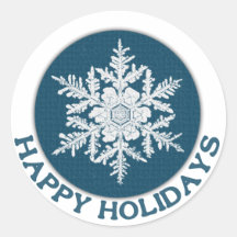 Joyeux Fêtes Papier Bleu Flocon de neige