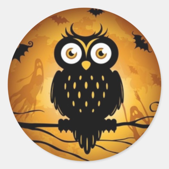 Sticker Rond Joyeux Halloween (Devant)