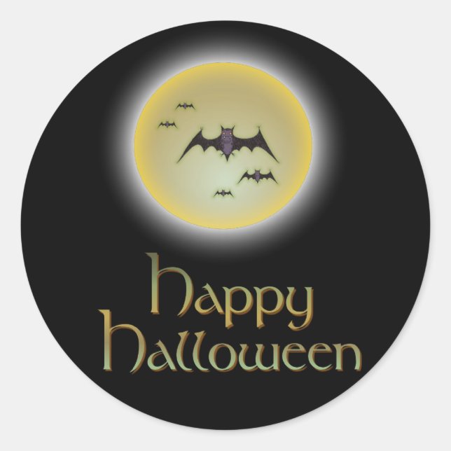 Sticker Rond Joyeux Halloween (Devant)