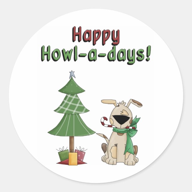 Sticker Rond Joyeux Howl A Days ! (Devant)