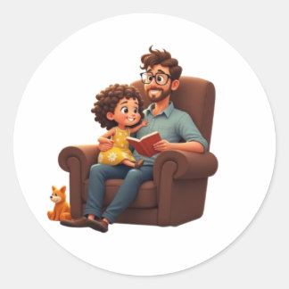 Sticker Rond Joyeux jour du père