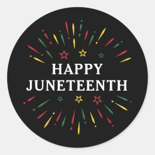 Sticker Rond Joyeux Junetdix fêter le Jour de l'Indépendance de