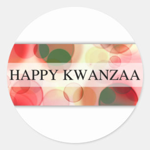 Sticker Rond joyeux kwanzaa (bokeh)