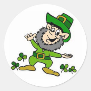 Sticker Rond Joyeux Leprechaun