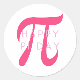 Sticker Rond Joyeux Mathématicien de la Journée Pi