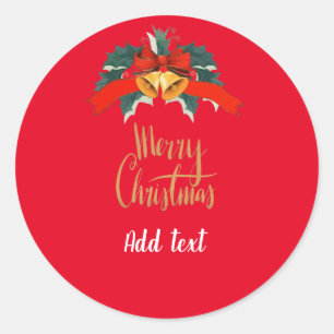 Sticker Rond Joyeux MODÈLE de Noël