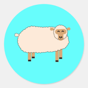 Sticker Rond Joyeux mouton