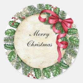 Sticker Rond Joyeux Noël