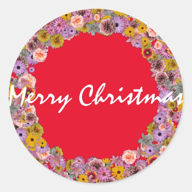 Sticker Rond Joyeux Noël (Devant)