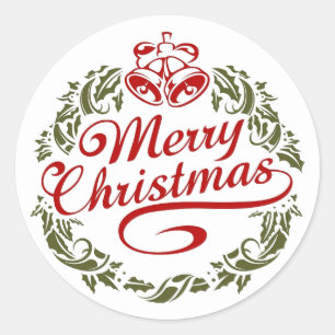 Sticker Rond Joyeux Noël