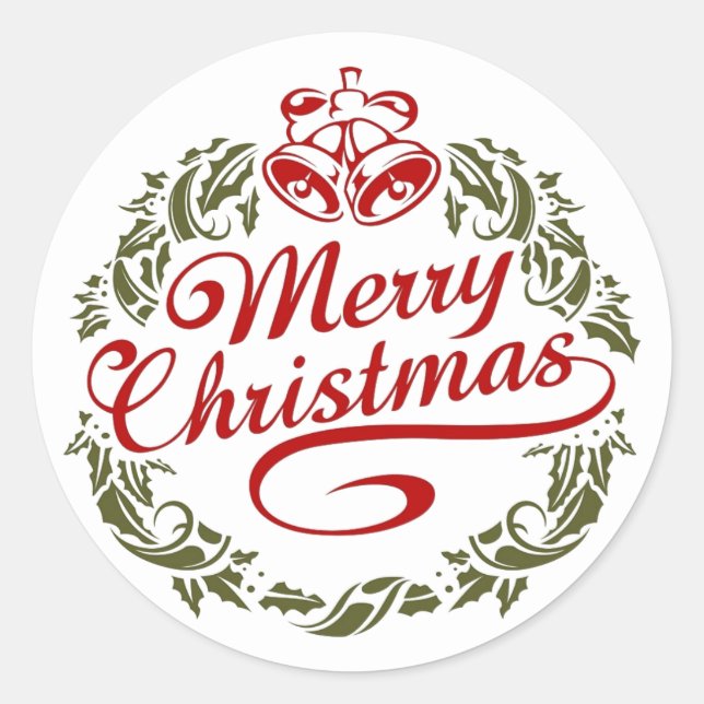 Sticker Rond Joyeux Noël (Devant)