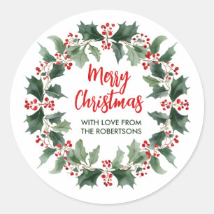 Sticker Rond Joyeux Noël