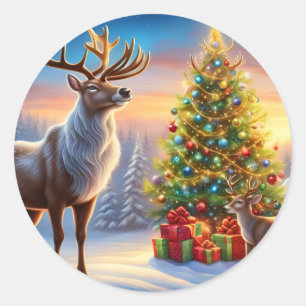 Sticker Rond Joyeux Noël