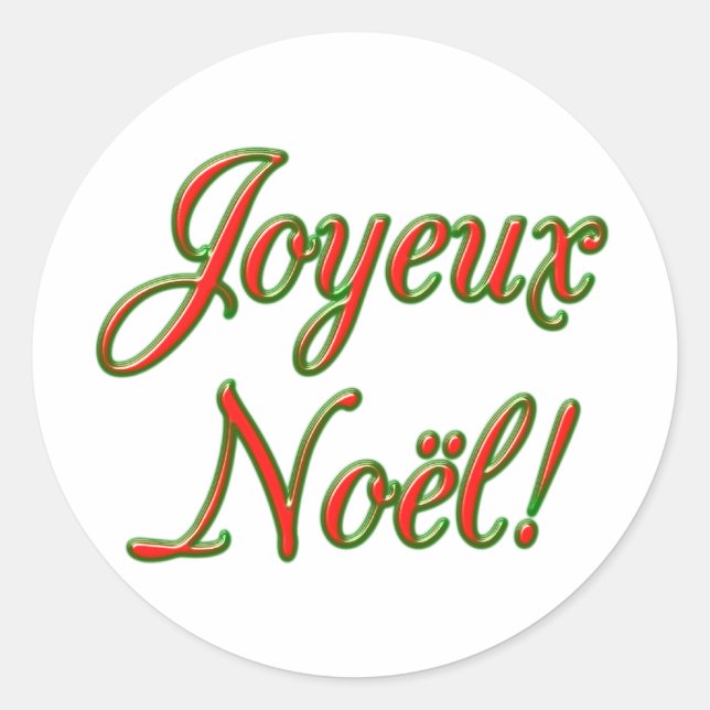 Sticker Rond Joyeux Noël (Devant)