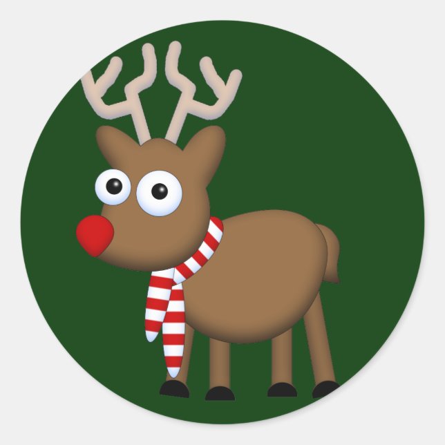 Sticker Rond Joyeux Noël (Devant)