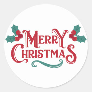 Sticker Rond Joyeux Noël