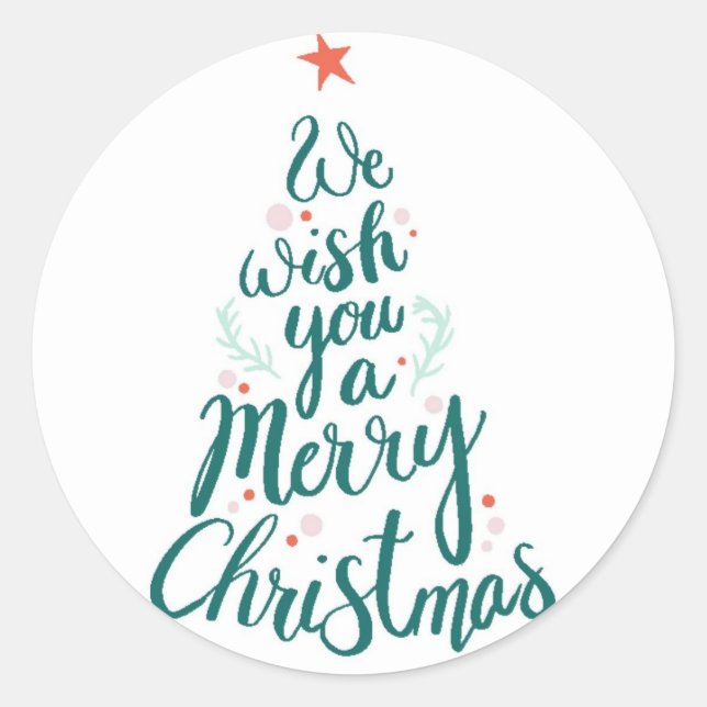 Sticker Rond Joyeux Noël (Devant)