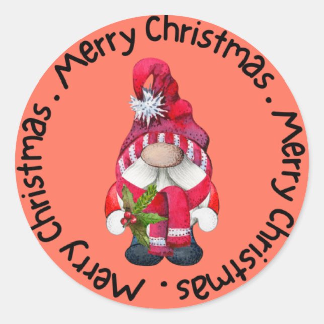 Sticker Rond Joyeux Noël (Devant)
