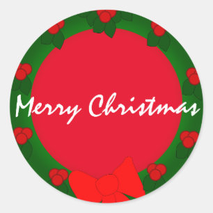 Sticker Rond Joyeux Noël