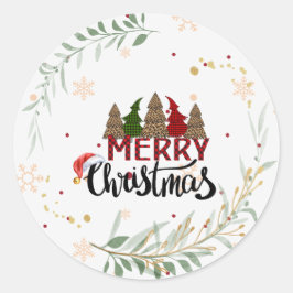 Sticker Rond Joyeux Noël