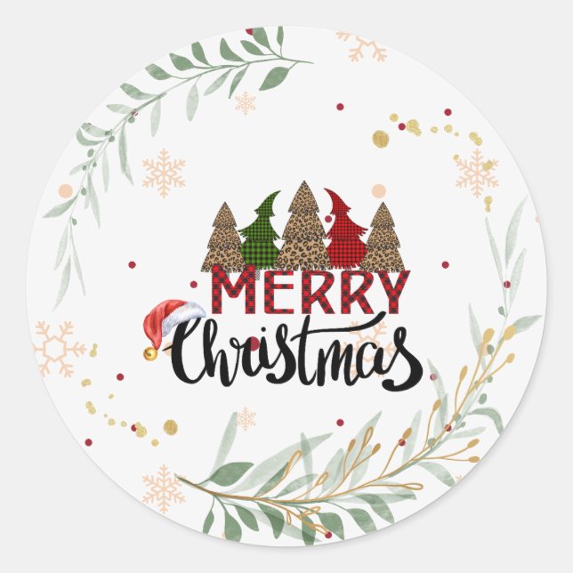 Sticker Rond Joyeux Noël (Devant)