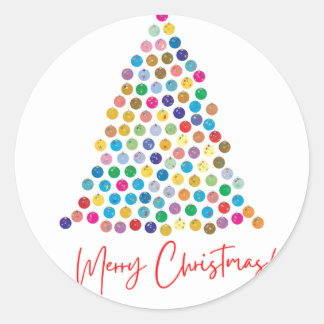 Sticker Rond Joyeux Noël