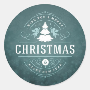 Sticker rond Joyeux Noël