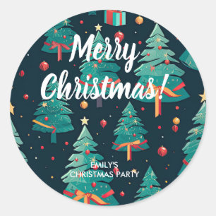 Sticker Rond Joyeux Noël