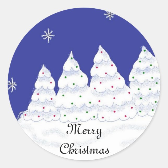 Sticker Rond Joyeux Noël (Devant)