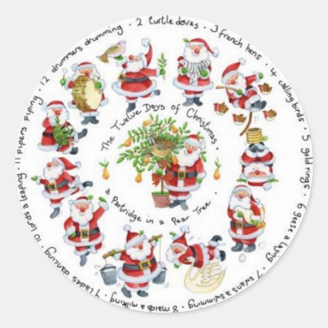 Sticker Rond Joyeux Noël (Devant)