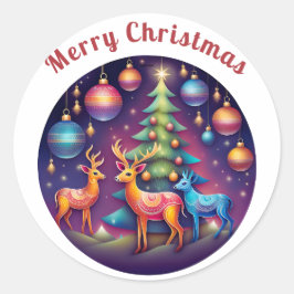 Sticker Rond Joyeux Noël