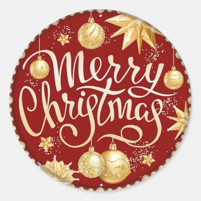 Sticker Rond Joyeux Noël (Devant)