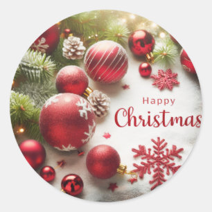 Sticker Rond Joyeux Noël