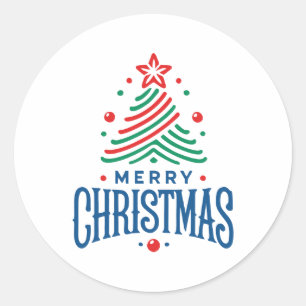 Sticker Rond Joyeux Noël 1