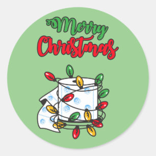 Sticker Rond Joyeux Noël 2020 - Édition Papier Toilet