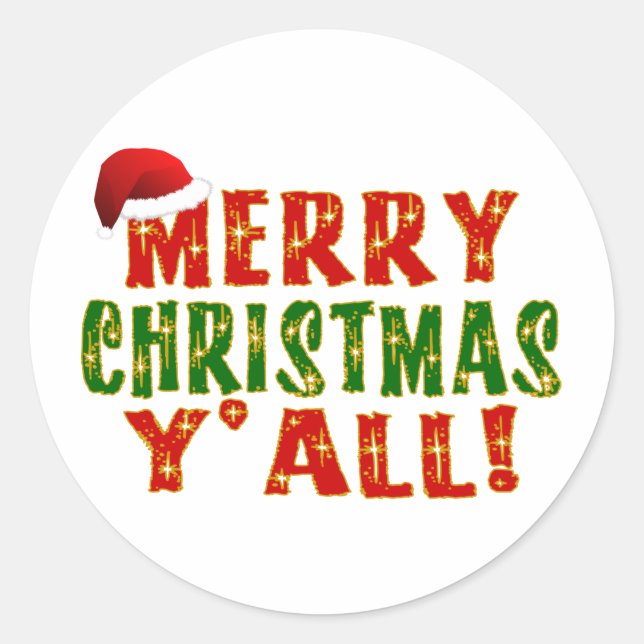 Sticker Rond Joyeux Noël à tous ! (Devant)